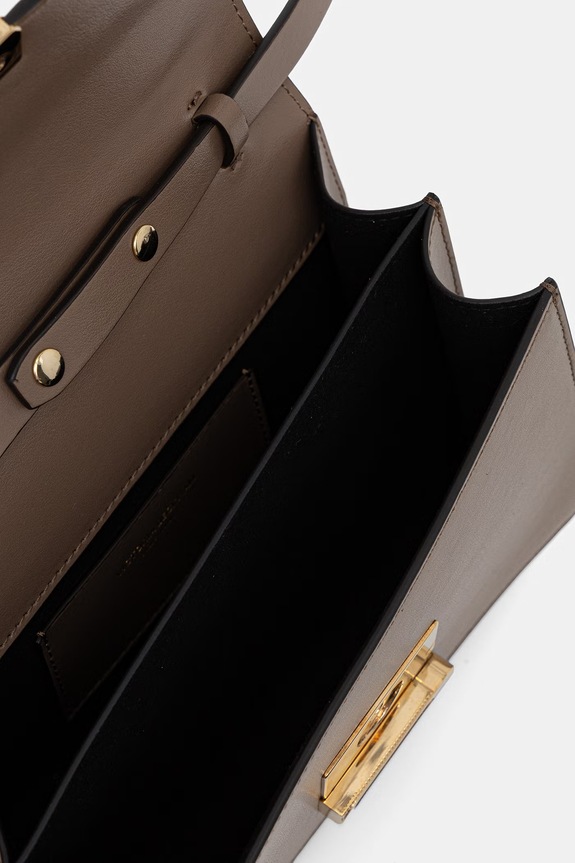 Victoria Beckham torebka crossbody damska skórzana Dorian B126AAC007425A brązowy