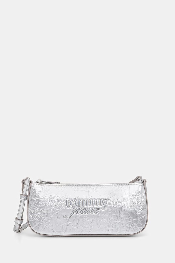 Tommy Jeans borsa da donna in similpelle argento AW0AW18457