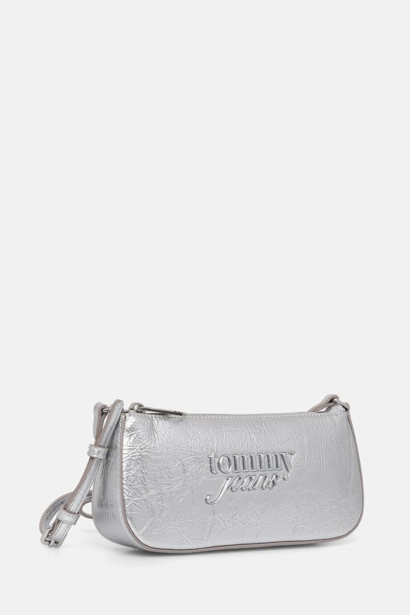Tommy Jeans borsa da donna in similpelle AW0AW18457 argento SS26