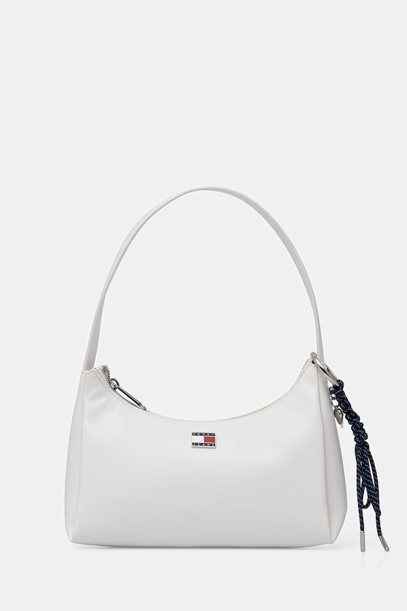 Tommy Jeans geantă pentru femei, cu imitație de piele alb AW0AW18458