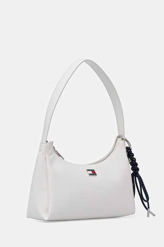 Tommy Jeans geantă pentru femei, cu imitație de piele AW0AW18458 alb SS26