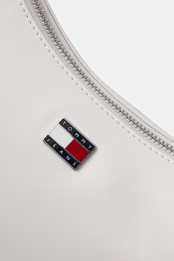 Tommy Jeans geantă pentru femei, cu imitație de piele alb AW0AW18458