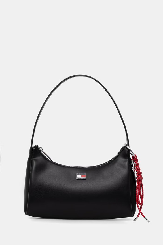 Tommy Jeans geantă pentru femei, cu imitație de piele negru AW0AW18458