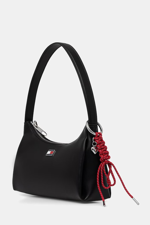 Tommy Jeans geantă pentru femei, cu imitație de piele AW0AW18458 negru SS26