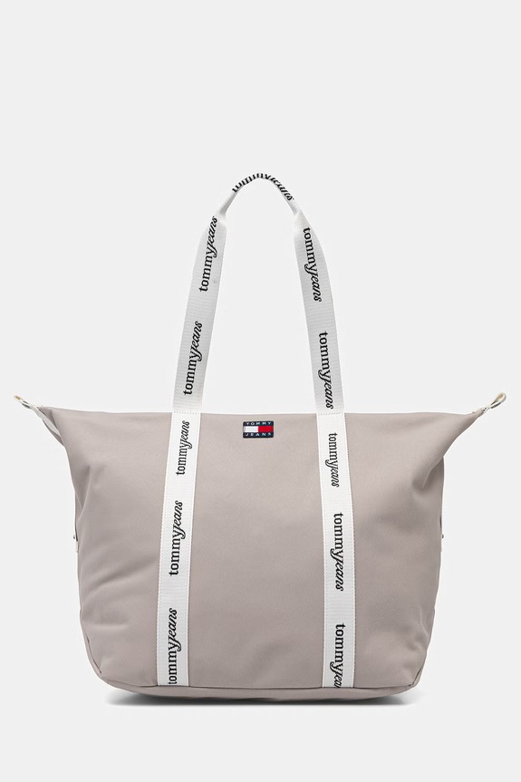 Tommy Jeans tote bag pentru femei bej AW0AW18461