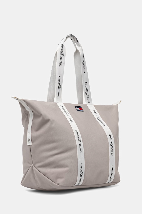 Tommy Jeans tote bag pentru femei AW0AW18461 bej SS26