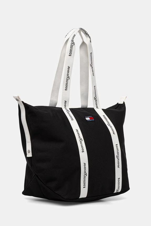 Tommy Jeans τσάντα tote γυναικεία AW0AW18461 μαύρο SS26