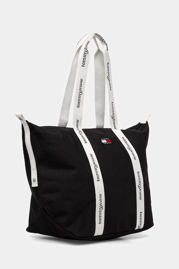 Tommy Jeans τσάντα tote γυναικεία AW0AW18461 μαύρο SS26