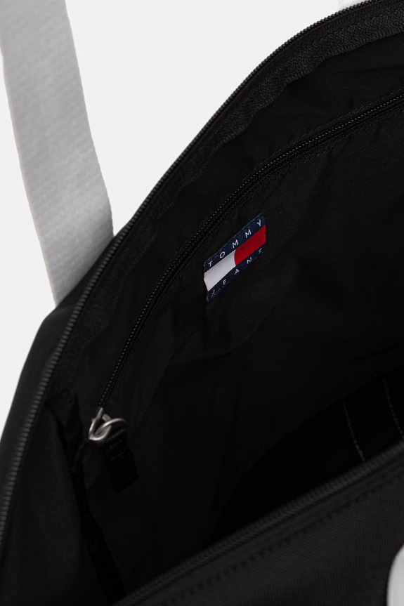 Tommy Jeans τσάντα tote γυναικεία AW0AW18461 μαύρο