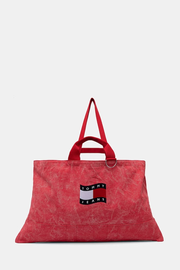 Tommy Jeans tote bag pentru femei rosu AW0AW18466