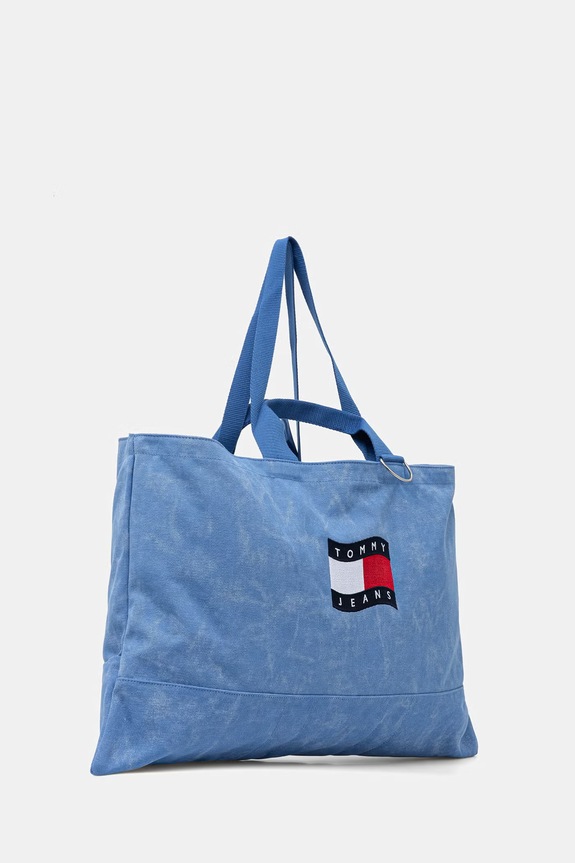 Tommy Jeans tote bag pentru femei AW0AW18466 albastru SS26