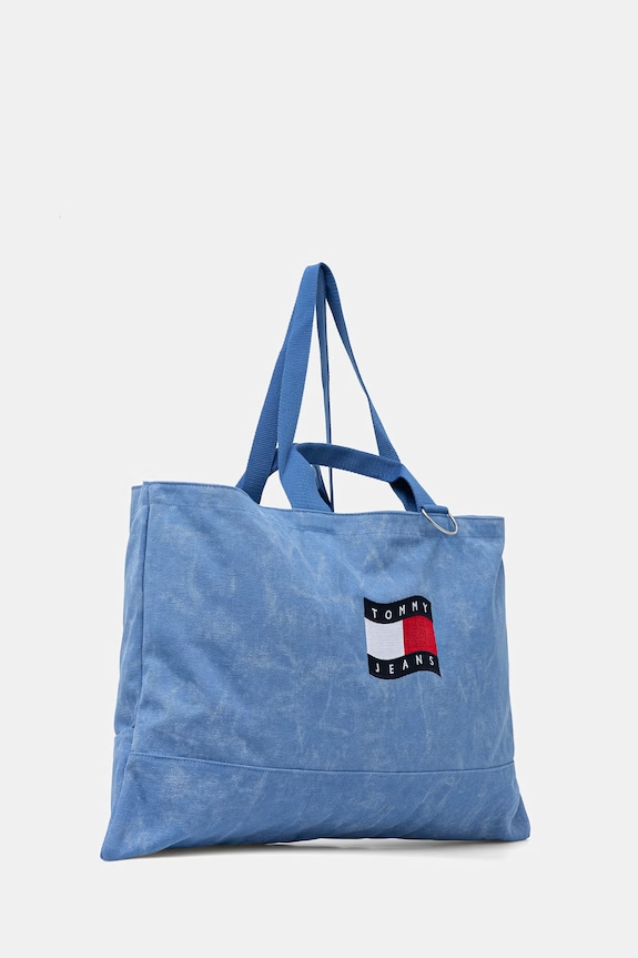 Tommy Jeans tote bag pentru femei AW0AW18466 albastru SS26