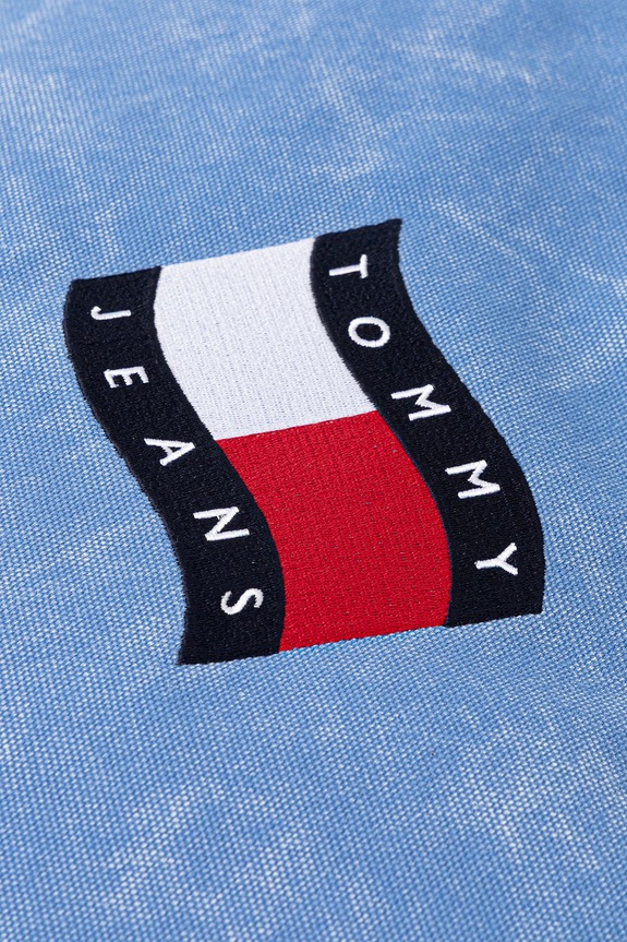 Tommy Jeans tote bag pentru femei albastru AW0AW18466