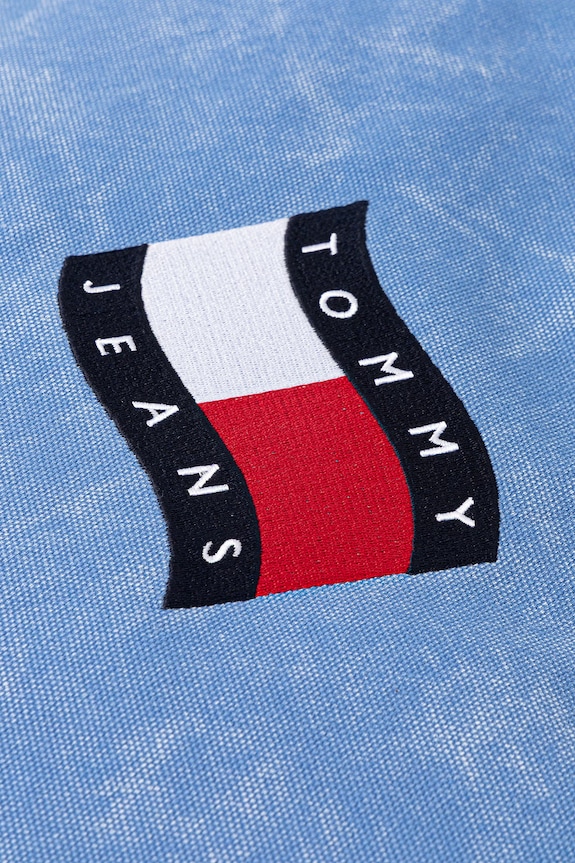 Tommy Jeans tote bag pentru femei albastru AW0AW18466