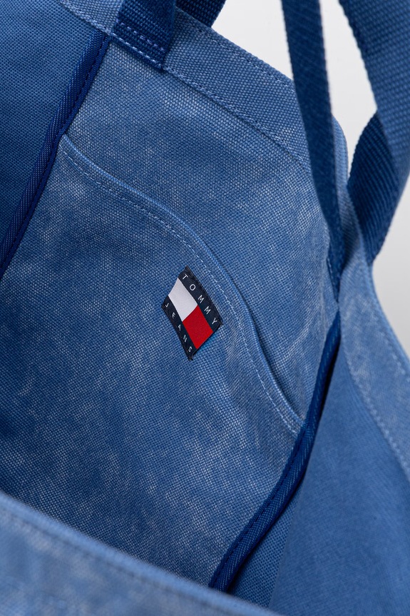 Tommy Jeans tote bag pentru femei AW0AW18466 albastru