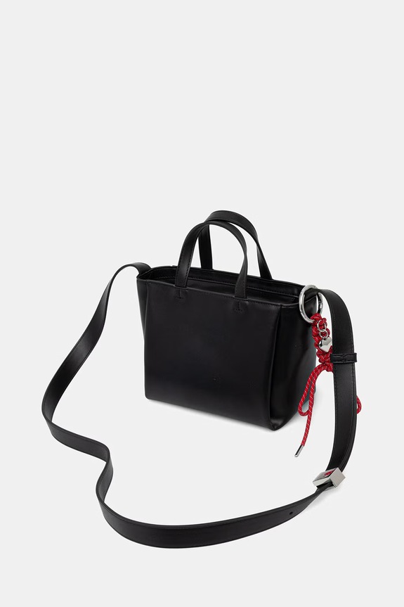Accesorii Tommy Jeans geantă damskă cu imitație de piele AW0AW18580 negru