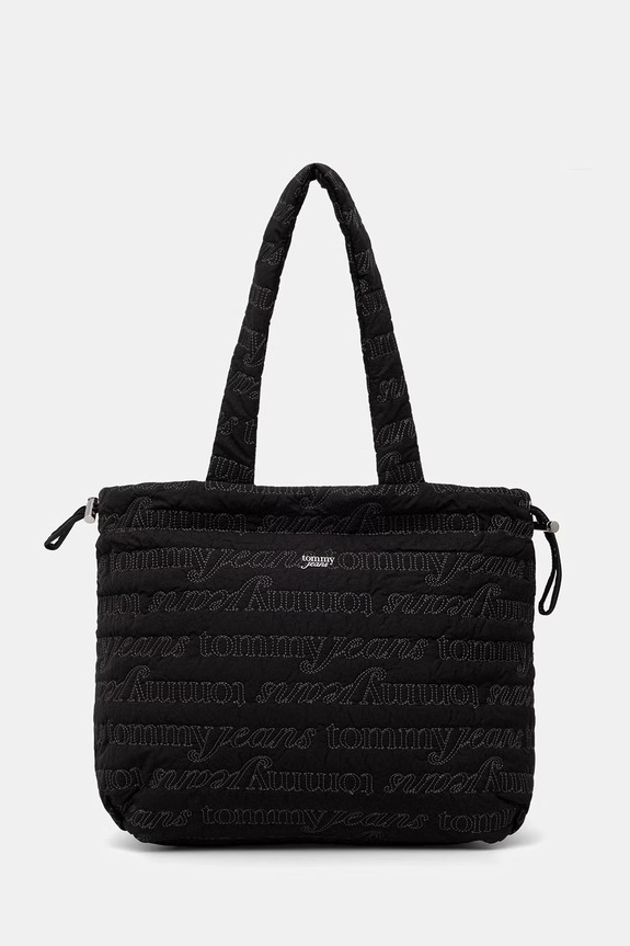 Tommy Jeans kabelka typu shopper dámska čierna AW0AW18649