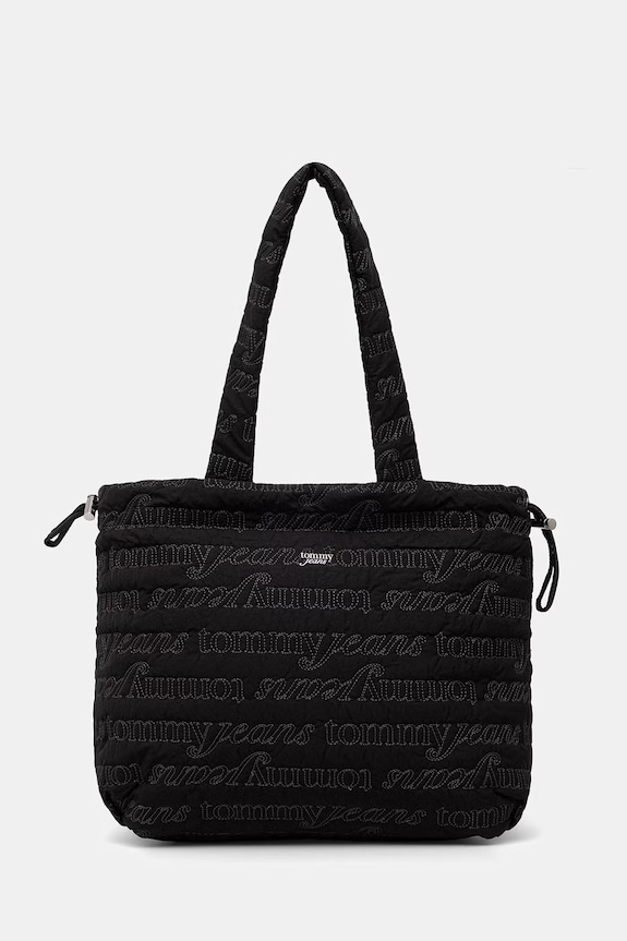 Tommy Jeans kabelka typu shopper dámska čierna AW0AW18649