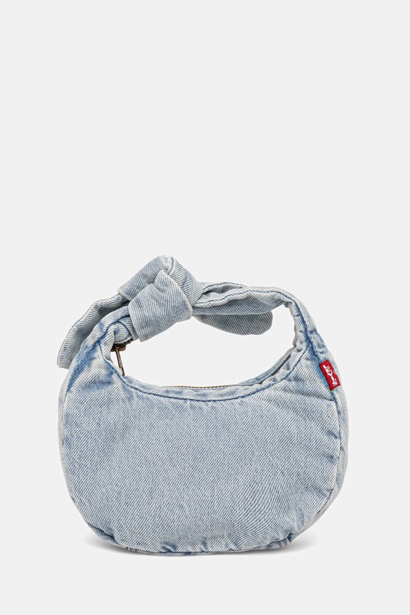 Levi's torebka jeansowa BABY BROOKLYN W/ KNOT nie mieści A4 niebieski 005FD