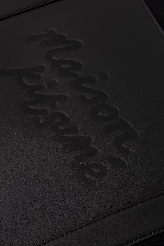 Maison Kitsuné geantă tote pentru femei din bumbac negru QU05106WB0026
