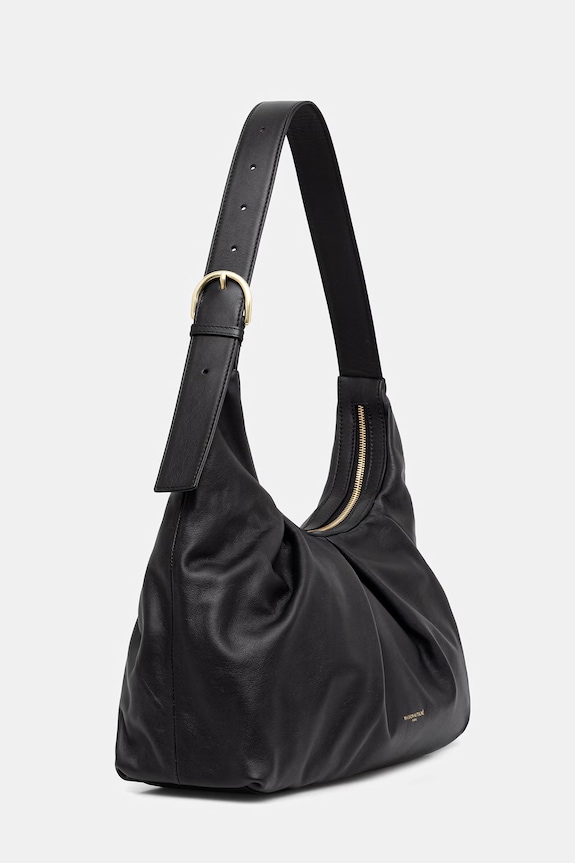 Maison Kitsuné Bloom torebka damska skórzana QU05103LR0058 czarny SS26