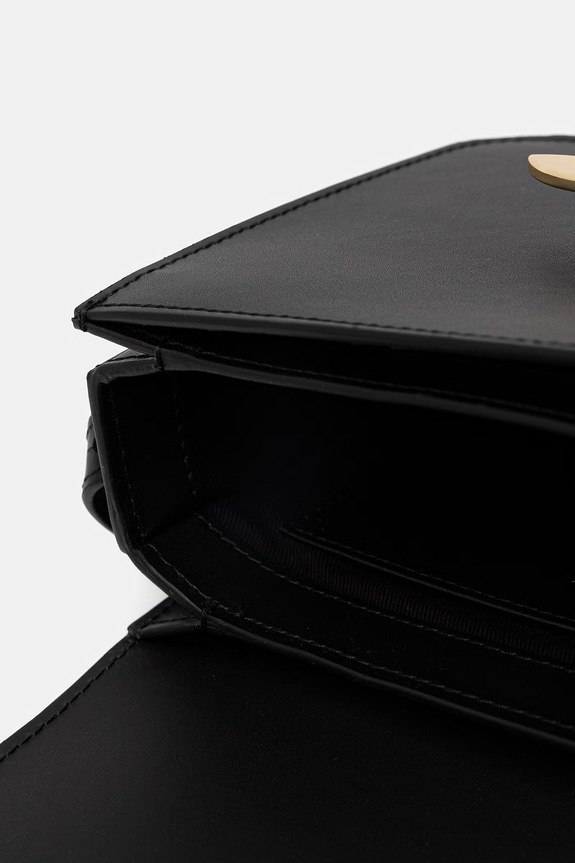 Maison Kitsuné Edie Women's leather crossbody bag QU05170LR0001 black