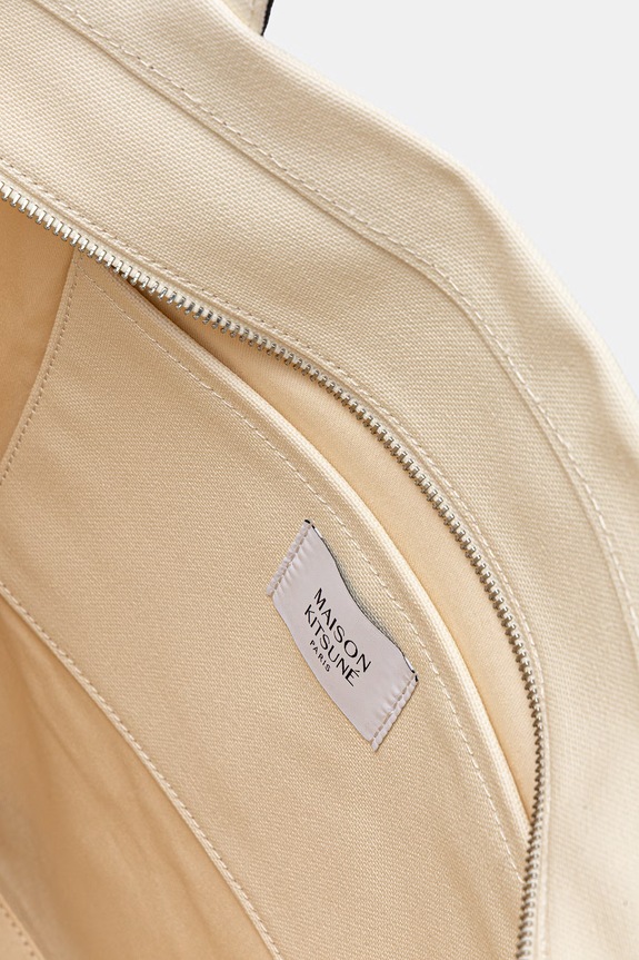 Чанта Maison Kitsuné Handwriting QU05104WB0050 бежов