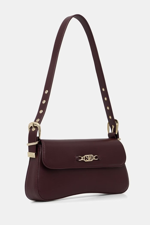 Steve Madden geantă baguette pentru femei, cu imitație de piele Balicent SM13002287 burgundia SS26