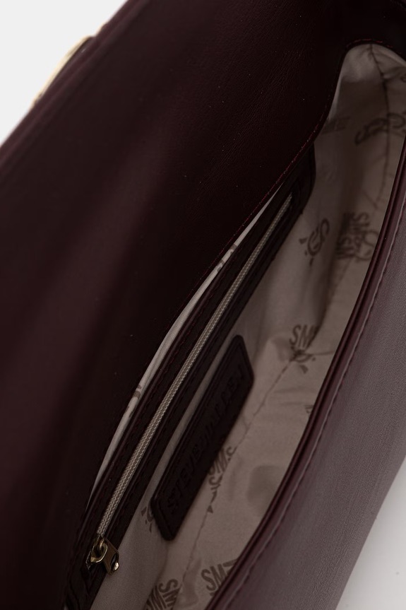 Steve Madden geantă baguette pentru femei, cu imitație de piele Balicent SM13002287 burgundia