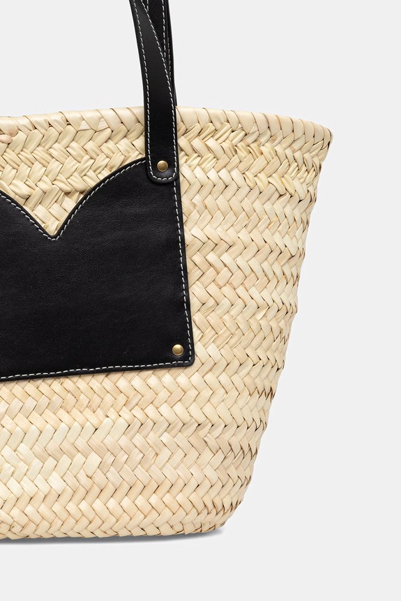 Akcesoria Sessun torebka koszyk damska pleciona 26202022 beżowy