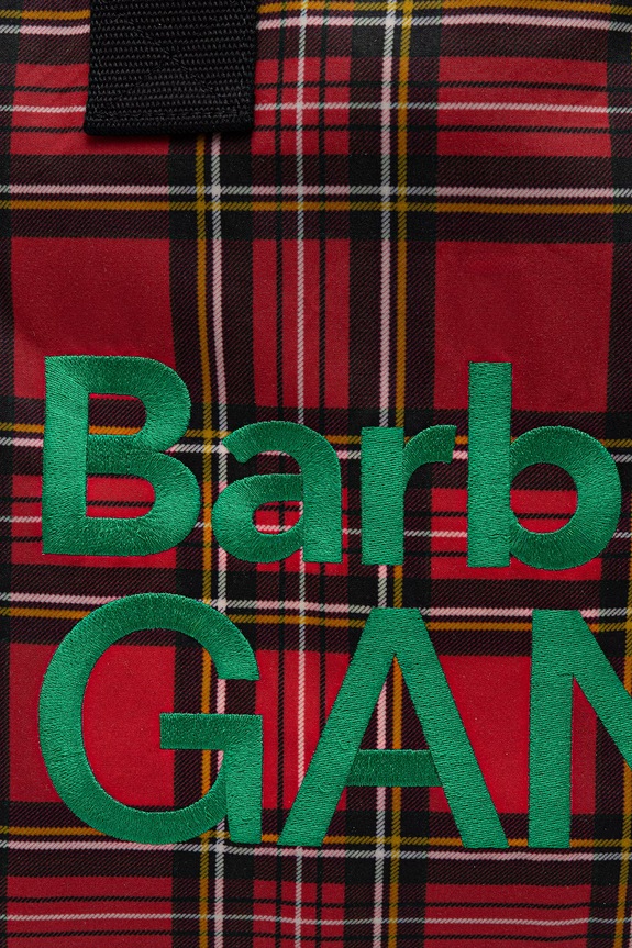 Βαμβακερή τσάντα Barbour x GANNI Wax Tote Bag κόκκινο LBA0462TN11
