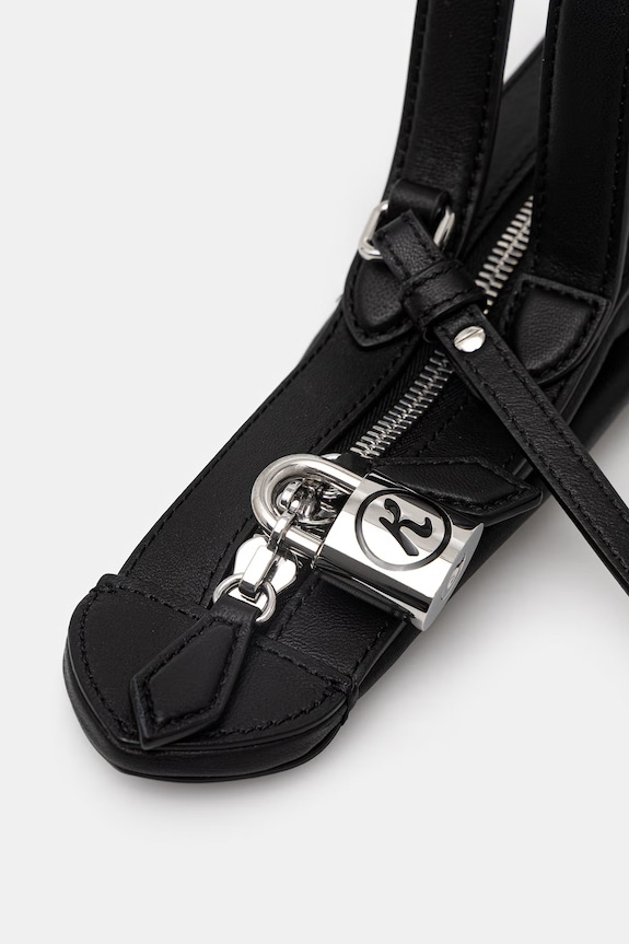 Kenzo Crossbody bag чанта тип кроасан дамска от кожа FG52SA916L01 черен