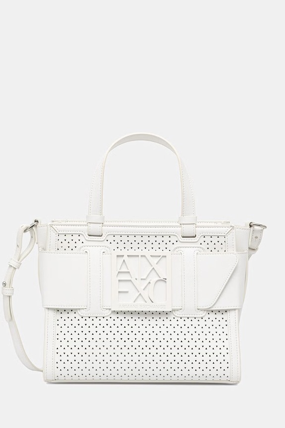Armani Exchange torebka crossbody damska z imitacji skóry nie mieści A4 biały XW000392.AF22626