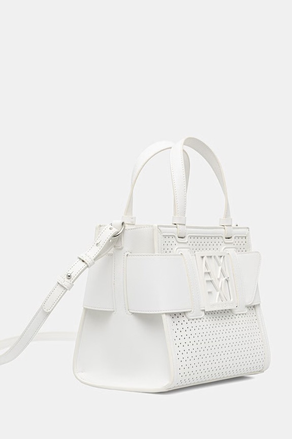 Armani Exchange torebka crossbody damska z imitacji skóry XW000392.AF22626 biały SS26