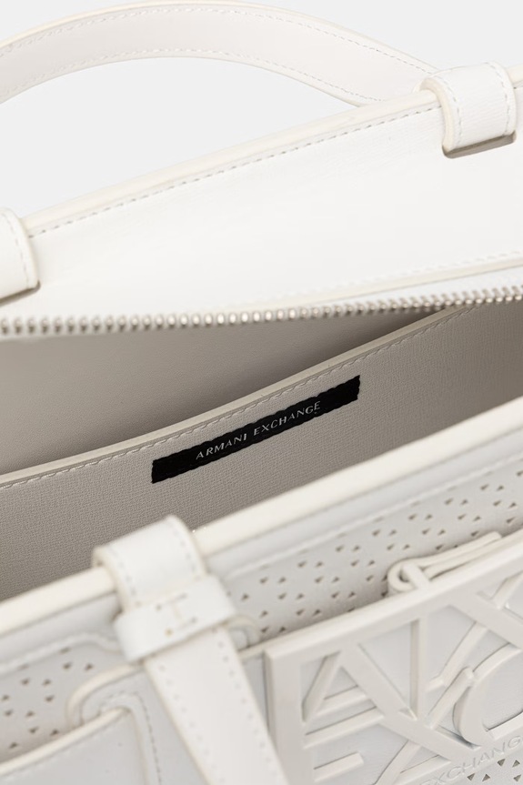 Armani Exchange torebka crossbody damska z imitacji skóry XW000392.AF22626 biały