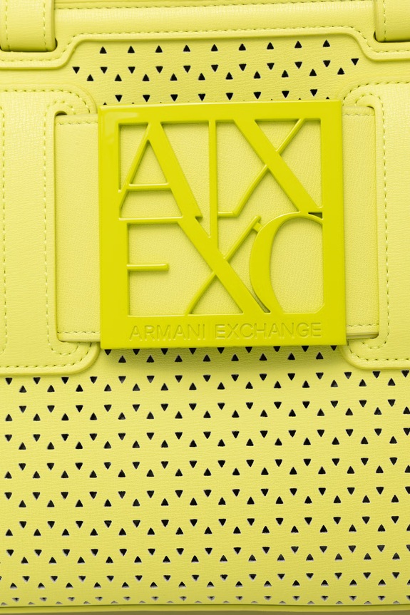 Armani Exchange geantă crossbody pentru femei, cu imitație de piele verde XW000392.AF22626