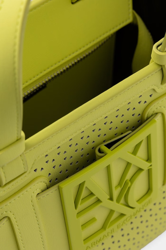 Armani Exchange geantă crossbody pentru femei, cu imitație de piele XW000392.AF22626 verde