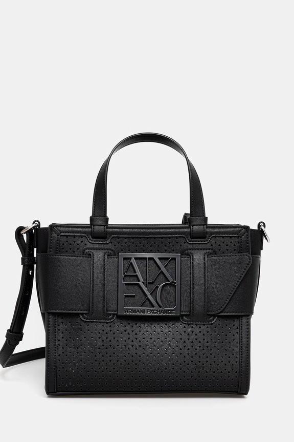 Armani Exchange torebka crossbody damska z imitacji skóry nie mieści A4 czarny XW000392.AF22626