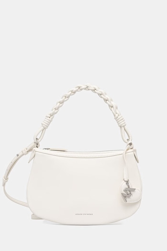Armani Exchange crossbody kabelka dámska z imitácie kože biela XW002228.AF21428