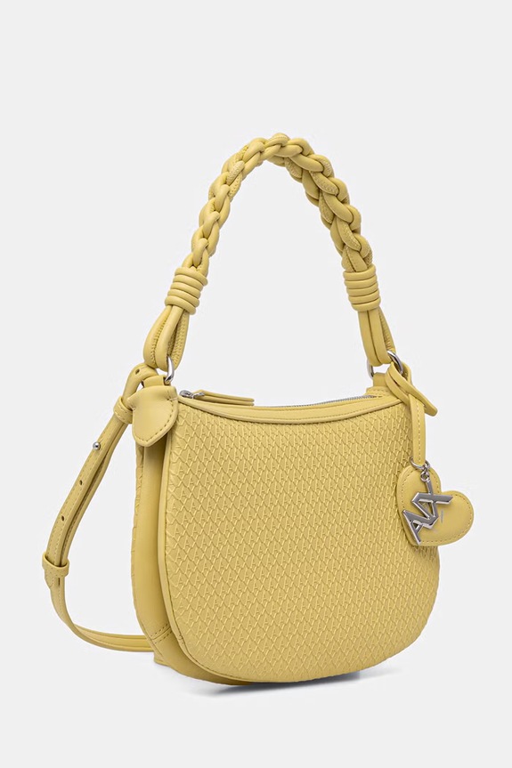 Armani Exchange geantă de damă cu imitație de piele XW002228.AF22632 galben SS26