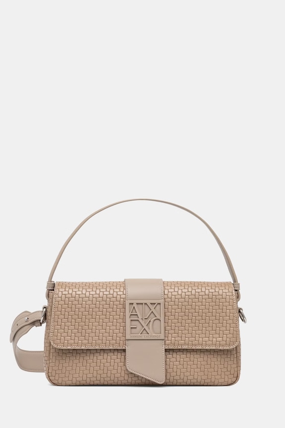 Armani Exchange torebka crossbody damska z imitacji skóry beżowy XW002592.AF22628