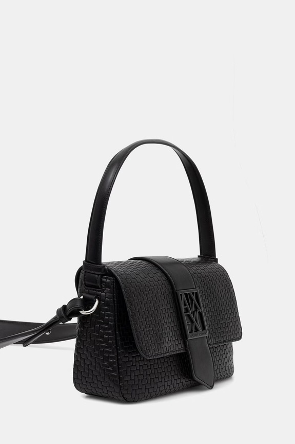 Armani Exchange geantă crossbody pentru femei, cu imitație de piele XW002592.AF22628 negru SS26