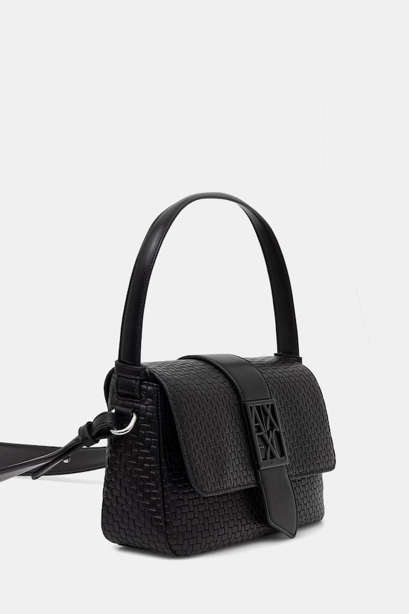 Armani Exchange geantă crossbody pentru femei, cu imitație de piele XW002592.AF22628 negru SS26