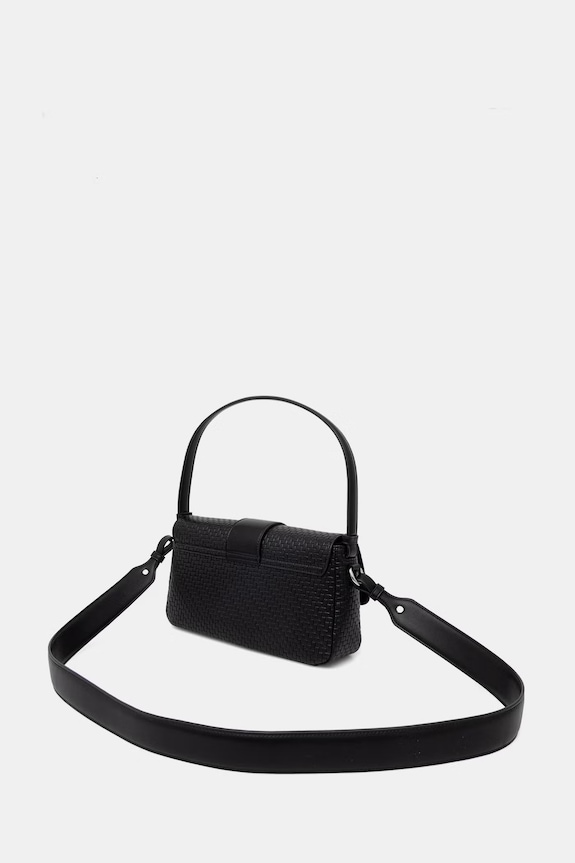 Accesorii Armani Exchange geantă crossbody pentru femei, cu imitație de piele XW002592.AF22628 negru