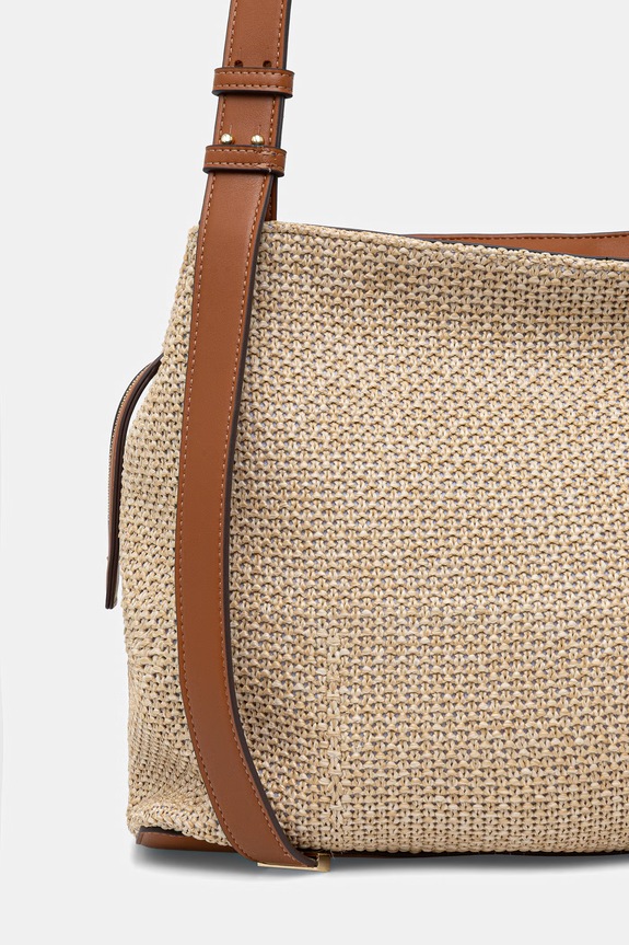 Doplnky Armani Exchange kabelka typu shopper dámska pletená XW002603.AF22683 béžová