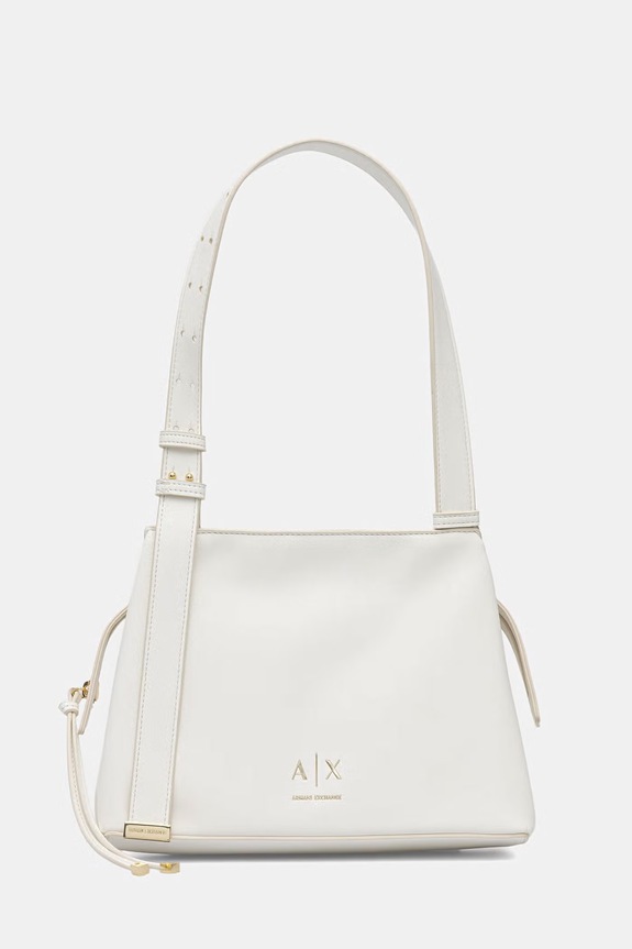 Armani Exchange torebka damska z imitacji skóry nie mieści A4 biały XW002604.AF19902
