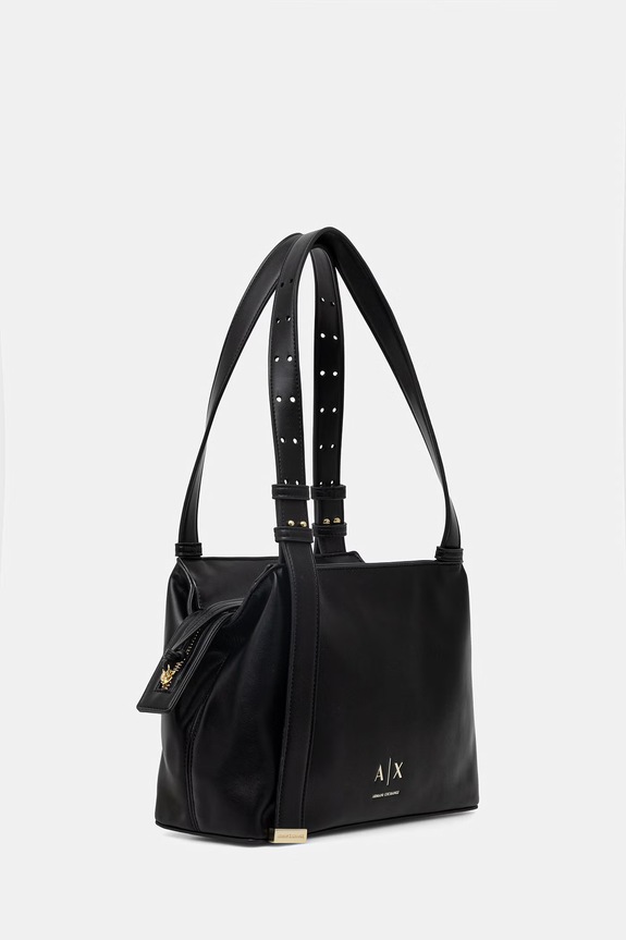Armani Exchange torebka damska z imitacji skóry XW002604.AF19902 czarny SS26