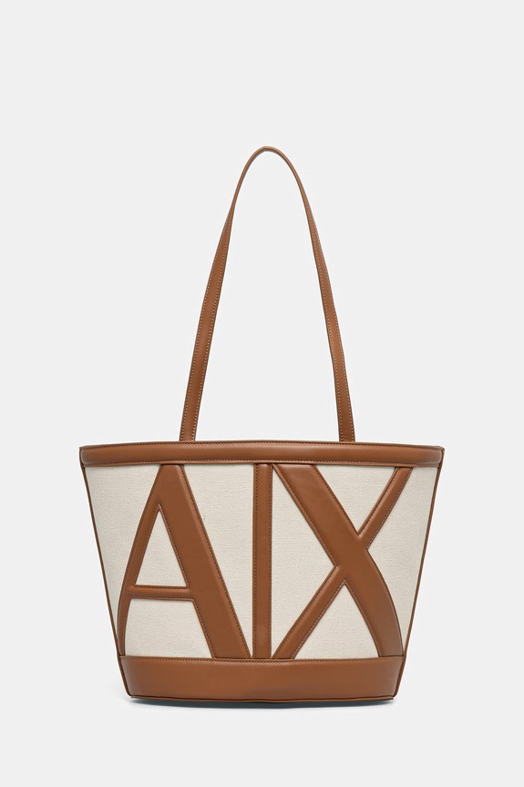 Armani Exchange torebka mieści A4 beżowy XW002607.AF22635