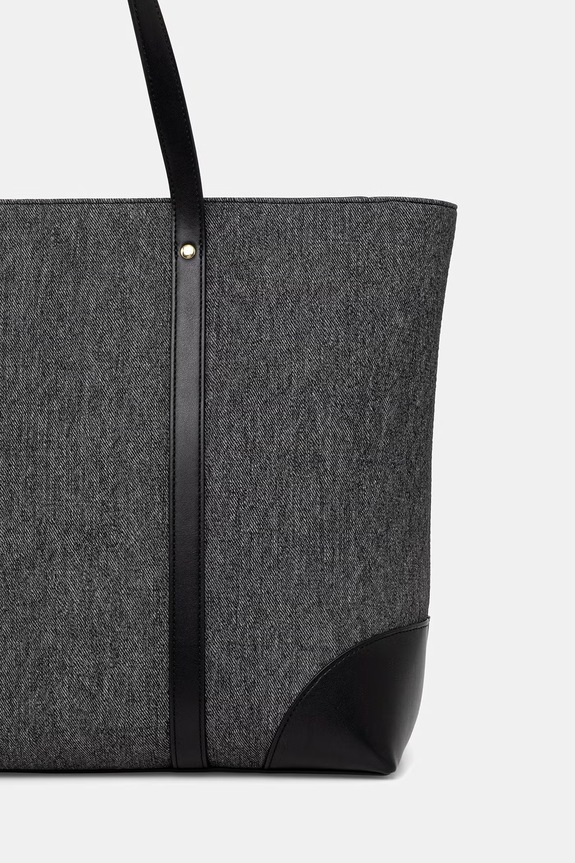 Accesorii Armani Exchange geantă shopper pentru femei, cu imitație de piele XW002608.AF22685 negru