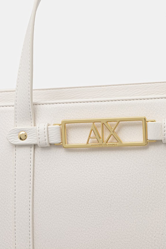 Armani Exchange torebka shopper damska z imitacji skóry biały XW002609.AF15632